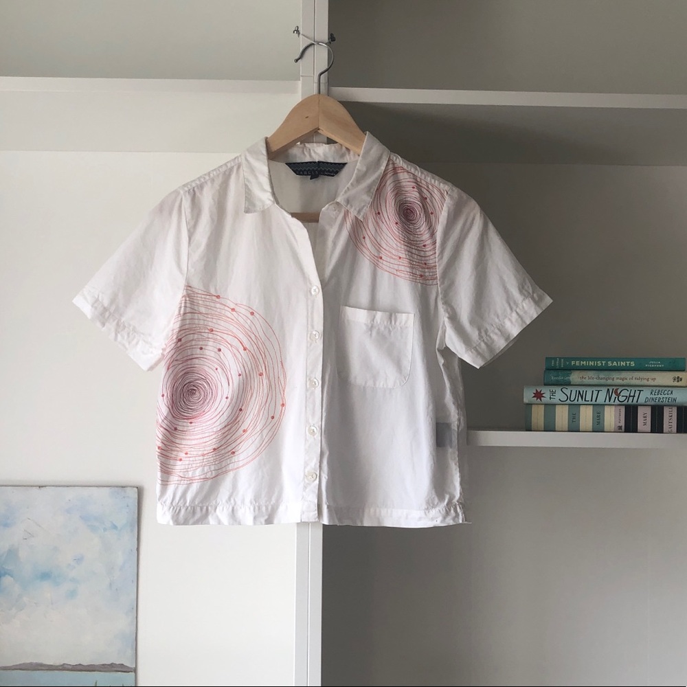 LAST CHANCE FabIndia Cropped Button Down Blouse